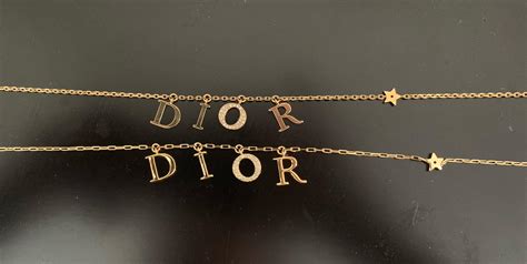 fake dior necklaces|Dior letter necklace dupe.